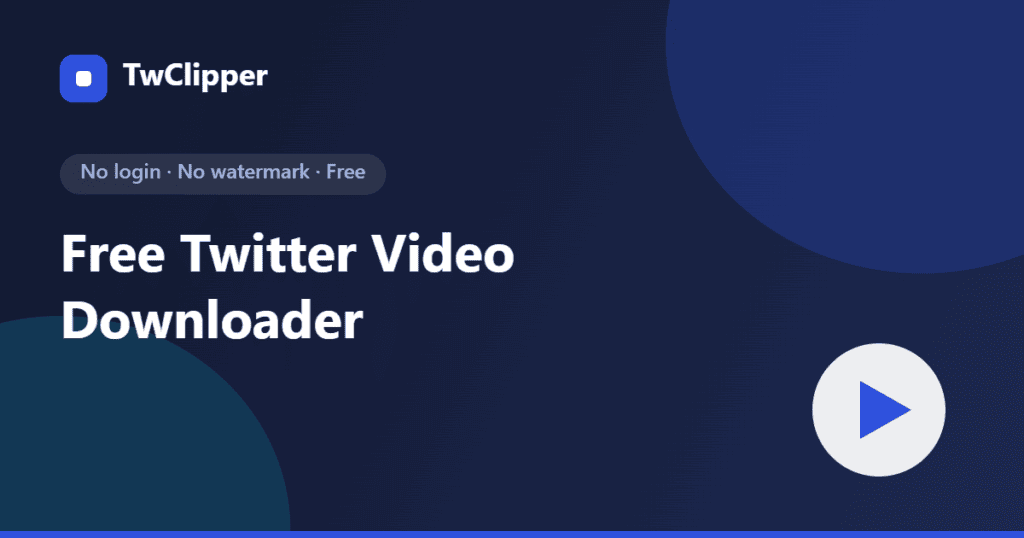Free Twitter video downloader tool — TwClipper